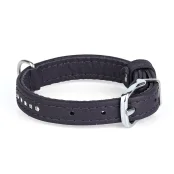 Нашийник Kareline для собак, з м'якої шкіри, зі стразами, 1.2×19-25 см