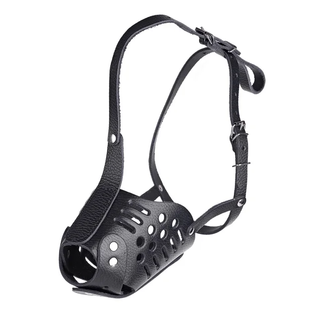 Намордник Kareline для вівчарки, з ремінної шкіри, закритий, L