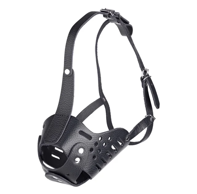 Намордник Kareline для ротвейлера, з ремінної шкіри, закритий, L