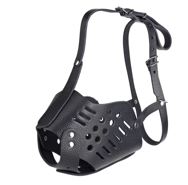 Намордник Kareline для мастіно, з ремінної шкіри, закритий, L