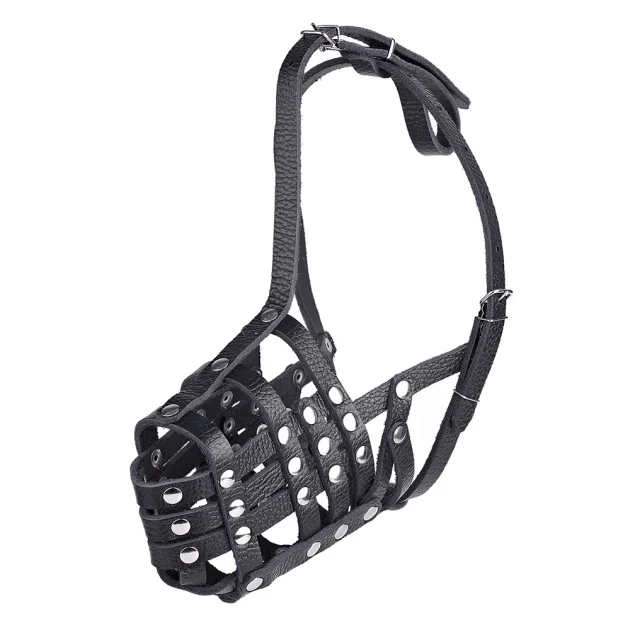 Намордник-сітка Kareline для добермана та коллі, з ремінної шкіри