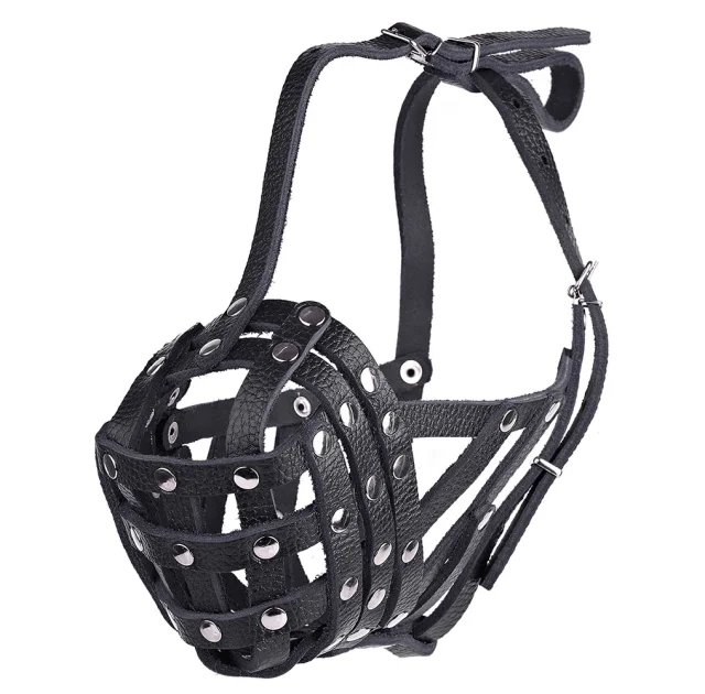 Намордник-сітка Kareline для боксера, з ремінної шкіри