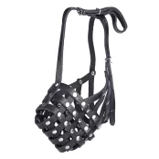 Намордник-сетка Kareline для ротвейлера, из ременной кожи