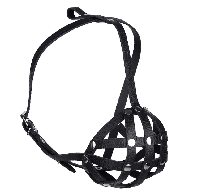 Намордник-сітка Kareline для французьких бульдогів, з ремінної шкіри