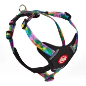 Шлея Kareline для собак, нейлон, с логотипом и пластиковой пряжкой, узор Keeper, 1.5 см/32-48 см/40-50 см