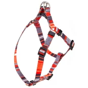 Шлея Kareline для собак, нейлон, с пластиковой пряжкой, узор Line, 1.5 см/35-48 см/40-57 см