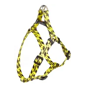 Шлея Kareline для собак, нейлон, с пластиковой пряжкой, узор Warning, 2 см/40-56 см/44-62 см