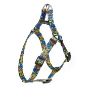 Шлея Kareline для собак, нейлон, с пластиковой пряжкой, узор Crazy, 2.5 см/50-68 см/50-72 см