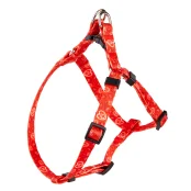 Шлея Kareline для собак, нейлон, с пластиковой пряжкой, узор Hearts, 1.5 см/35-48 см/40-57 см