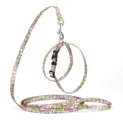 Комплект Kareline шлея и поводок для собак, нейлон, узор Cake, 1/30×33 см