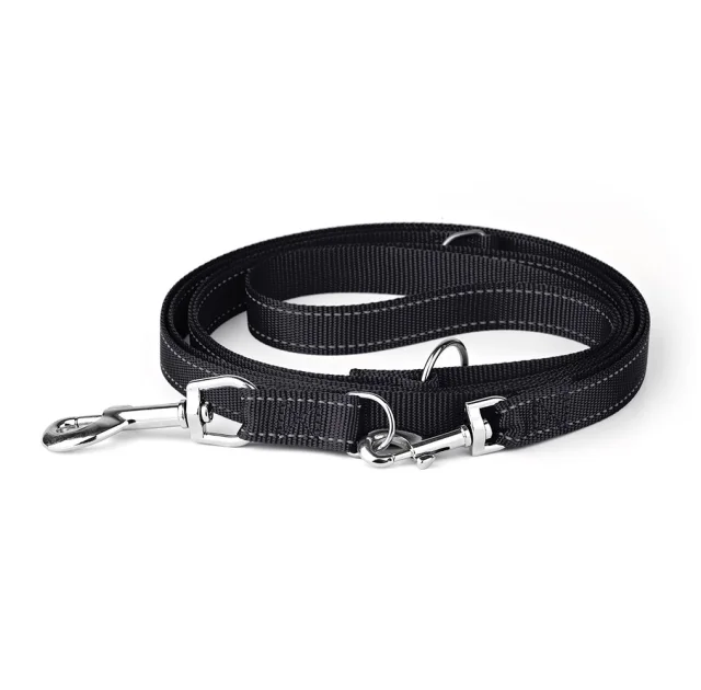 Поводок-перестежка Kareline для собак, со светоотражающей нтикой, нейлон, 2×140/240 см