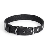 Нашийник Kareline для собак, полікотон та шкіра, одинарний, 2.5×37-48 см