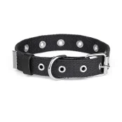 Нашийник Kareline бзерозмірний для собак, полікотон та шкіра, одинарний, 2×18-42 см