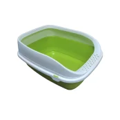 Відкритий туалет MPS Beta Plus Maxi Green для котів з бортиком, зелений, 49×39×17 см