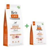 Сухий корм Brit Care Dog Hypoallergenic Adult Medium Breed для дорослих собак середніх порід, з ягням, акція 12 + 3 кг