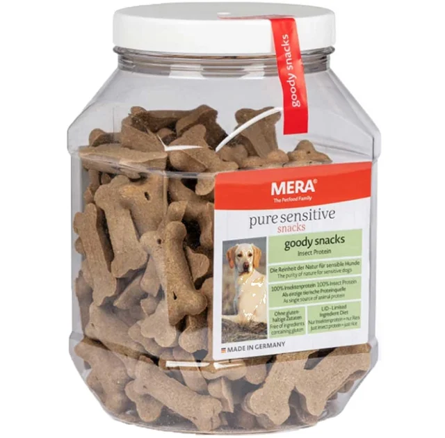Лакомство Mera Good Snacks Pure Sensitive Insect Protein снеки для чувствительных собак, с белком насекомых, 600 г