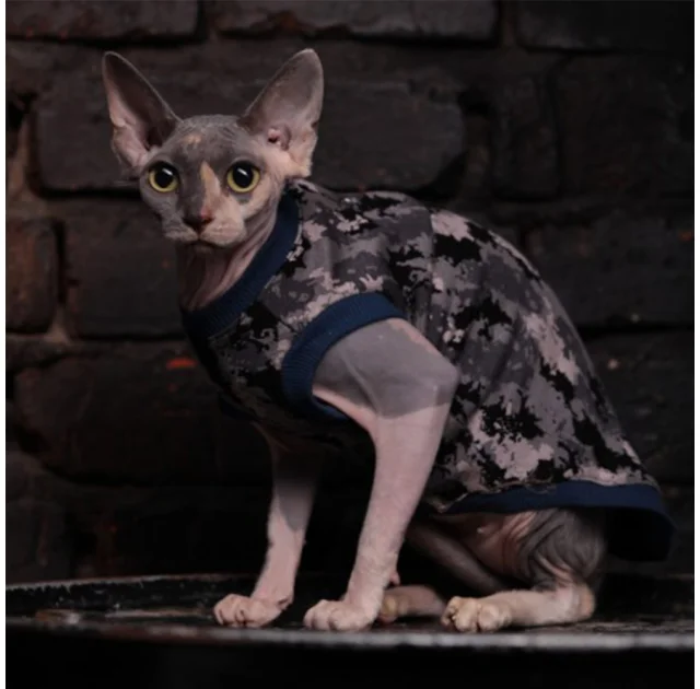 Майка Style Pets Сamo blue для котів, розмір L+