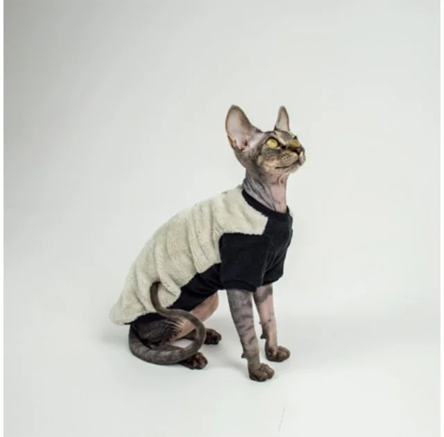 Кофта Style Pets Silver Cat для котів, колір бежевий, розмір M