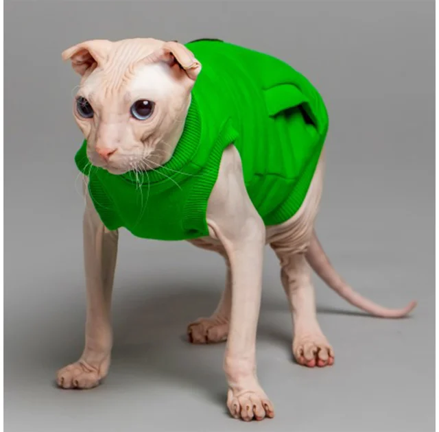 Майка Style Pets TVIXI для котів, колір зелений, розмір XL+