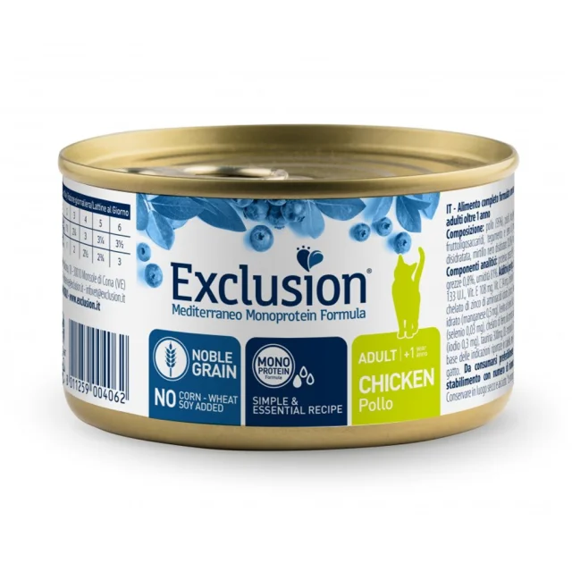 Консерви Exclusion Adult Chicken для дорослих котів всіх порід, з куркою, 85 г
