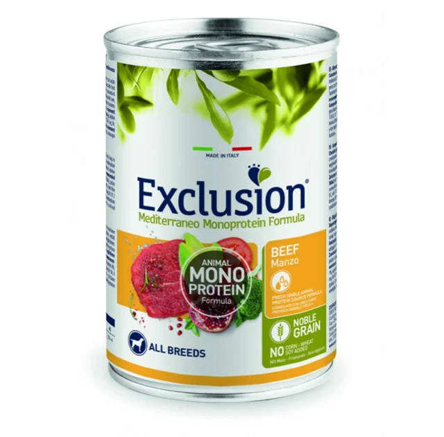 Консервы Exclusion Adult Beef для взрослых собак всех пород, с говядиной, 400 г