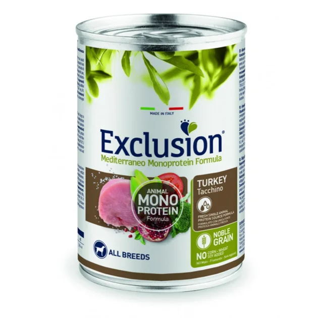 Консервы Exclusion Adult Turkey для взрослых собак всех пород, с индейкой, 400 г