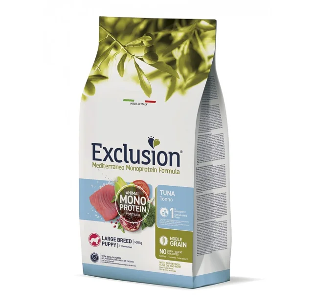 Сухий корм Exclusion Puppy Tuna Large Breed для цуценят великих порід, з тунцем, 12 кг