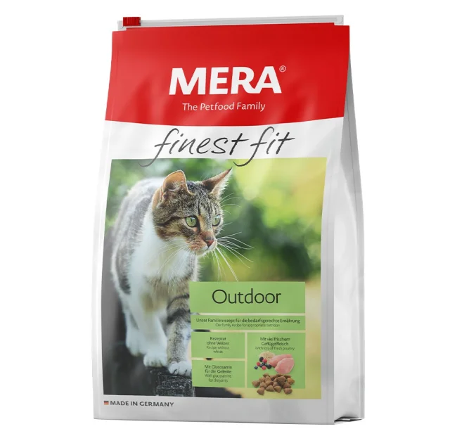 Сухий корм Mera Finest Fit Outdoor для котів із доступом на природу, із свіжим м’ясом птиці та лісовими ягодами, 1.5 кг