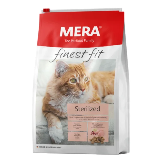 Сухий корм Mera Finest Fit Sterilized для стерилізованих котів, із свіжим м’ясом птиці і журавлиною, 1.5 кг