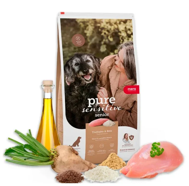 Сухий корм MERA ps Senior Truthan&Reis для собак похилого віку, індичка та рис, 12.5 кг