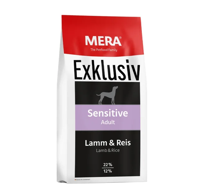 Сухий корм Mera Exclusiv Sensitive Adult Lamm-Reis для чутливих собак, з ягням та рисом, 15 кг