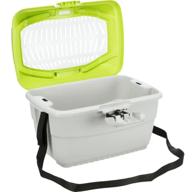 Переноска Trixie Mini-Capri Transport Box для грызунов, весом до 2 кг, 40×22×30 см, светло-серая/зелёная