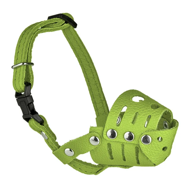 Намордник Kareline для собак маленьких порід, з м'якої шкіри, з пластиковою пряжкою, XS, 3.5 см/10.5 см