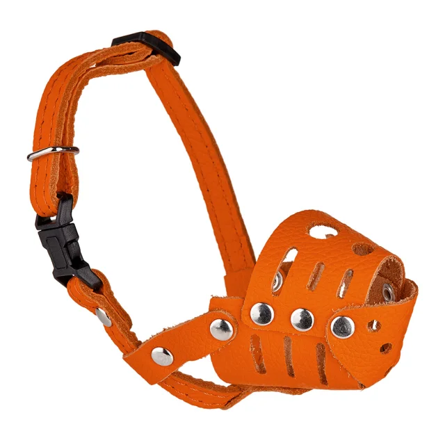 Намордник Kareline для собак маленьких порід, з м'якої шкіри, з пластиковою пряжкою, XS, 3.5 см/10.5 см