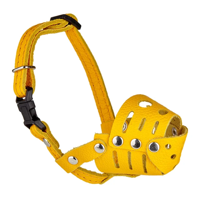 Намордник Kareline для собак маленьких порід, з м'якої шкіри, з пластиковою пряжкою, S, 5.5 см/15 см