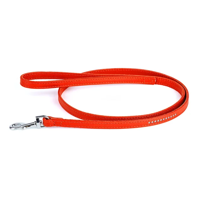 Поводок Kareline для собак, из мягкой кожи, со стразами, 1.2×120 см