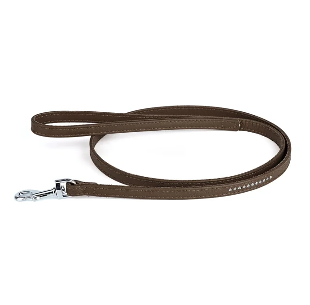 Поводок Kareline для собак, из мягкой кожи, со стразами, 1.2×120 см