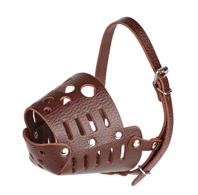 Намордник Kareline для собак малих порід, з ремінної шкіри, закритий, XL