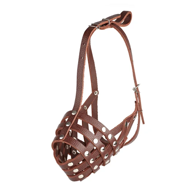 Намордник-сітка Kareline для пітбуля та американського стаффа, з ремінної шкіри