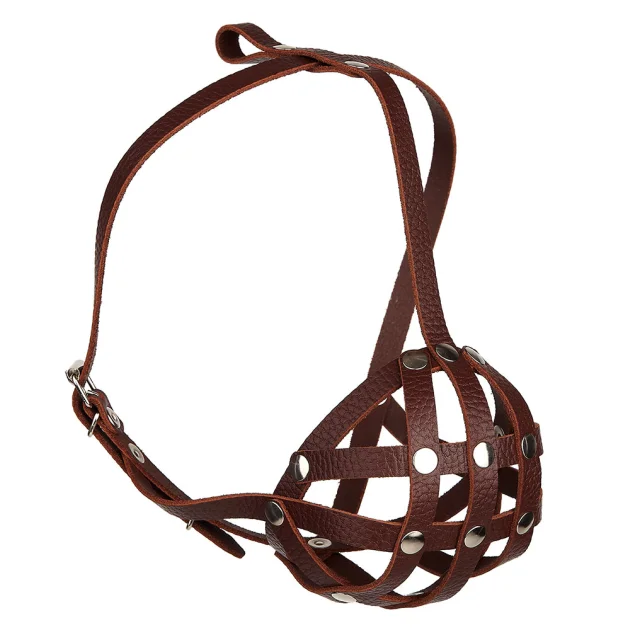 Намордник-сітка Kareline для французьких бульдогів, з ремінної шкіри