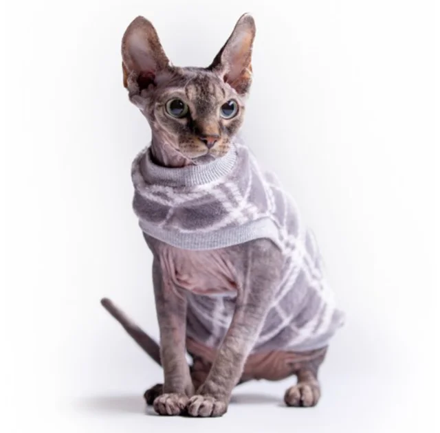 Кофта без рукавів Style Pets GUCH для котів, в клітинку, розмір L