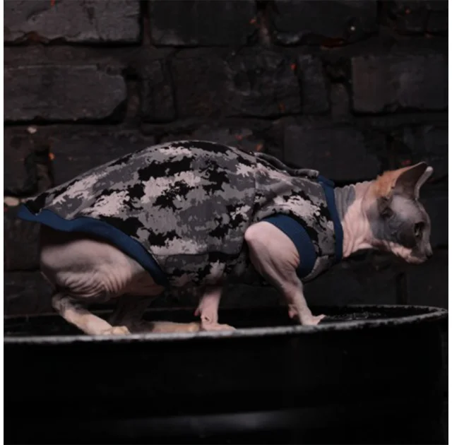 Майка Style Pets Сamo blue для котів, розмір XL+