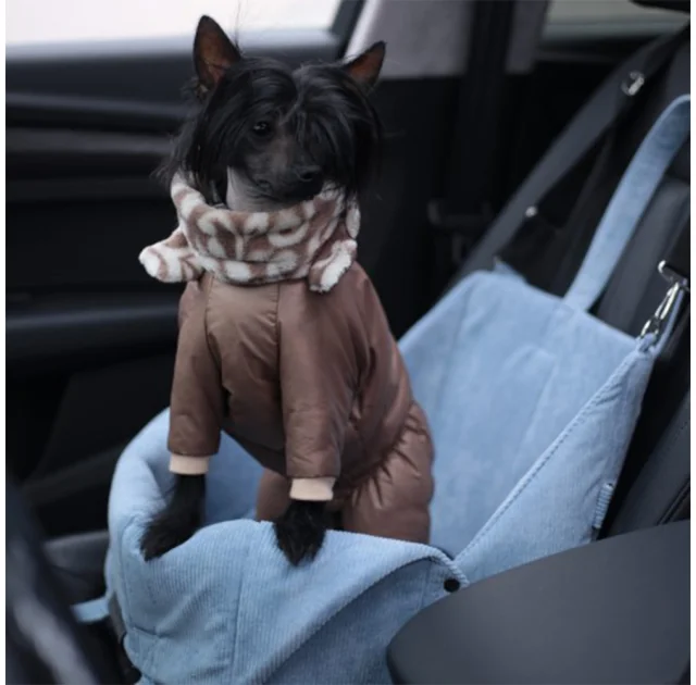 Автокрісло Style Pets Super Bag Velvet для собак та котів, 40×40 см, м'ята