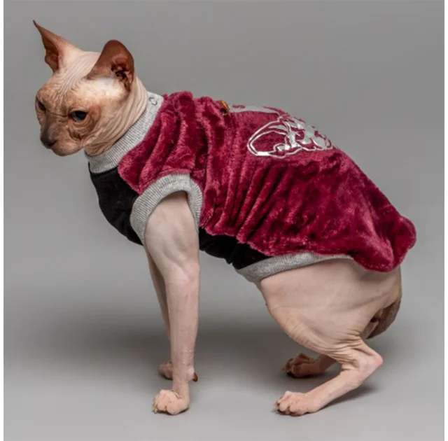 Майка Style Pets FaceSPM для котів, колір марсала, розмір M+