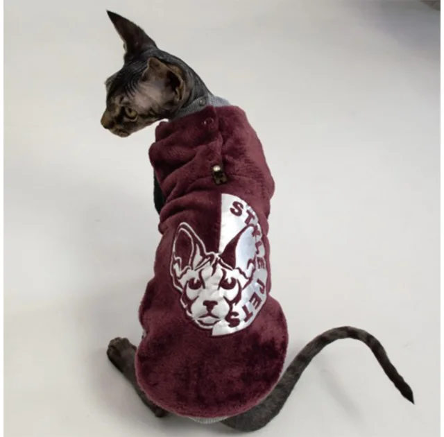 Кофта Style Pets FaceSPM для котів, колір марсала, розмір S