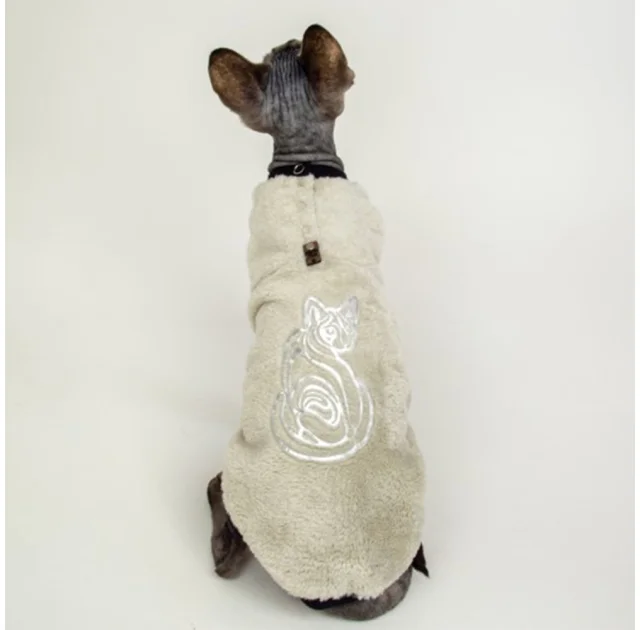 Кофта Style Pets Silver Cat для кошек, цвет бежевый, размер XL-