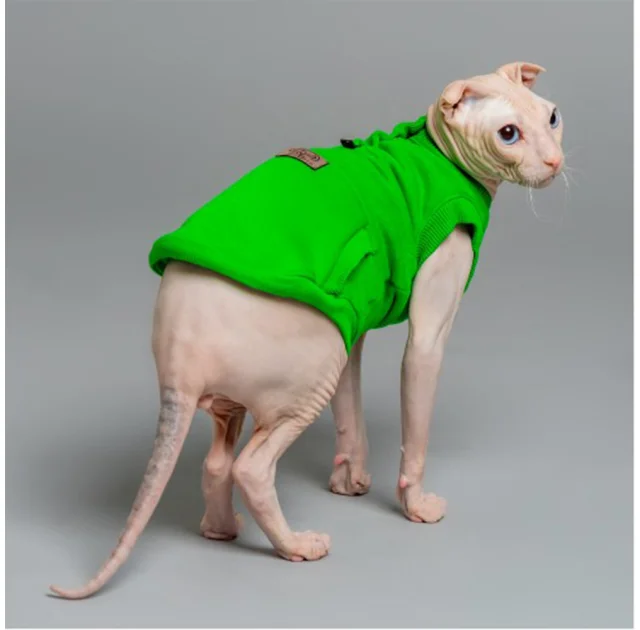 Майка Style Pets TVIXI для котів, колір зелений, розмір L
