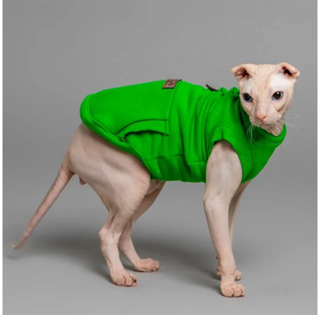 Майка Style Pets TVIXI для котів, колір зелений, розмір XL-