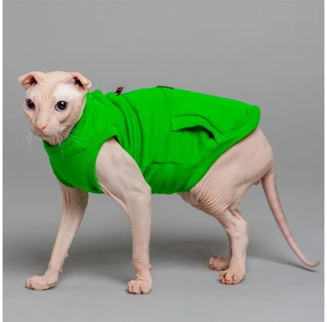 Майка Style Pets TVIXI для котів, колір зелений, розмір XXS