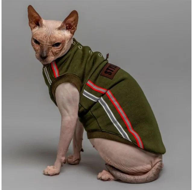 Кофта Style Pets ELVIN для котів, колір зелений, розмір L-